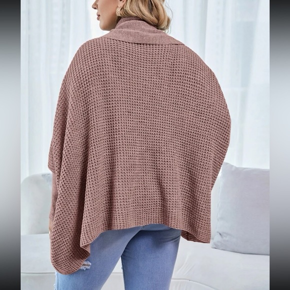 Comfy Plus Size Open Front Shawl Sweater Cardigan - Picture 2 of 5